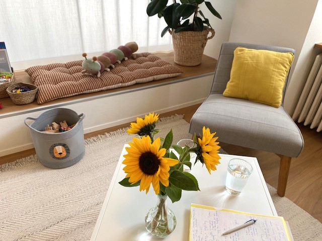 Beratungsraum der Homöopathie in der Gsund Praxis in Goldau mit Spielsachen